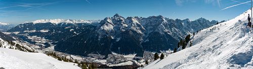 panorama photo ski area slick2000 fulpmes stubai by Erik van 't Hof