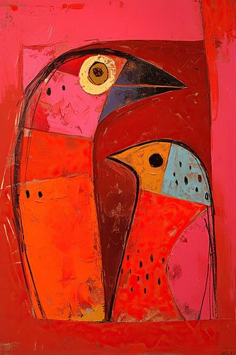 Flug in karminroter Harmonie