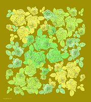 Geel-Groene Roos Reliëf