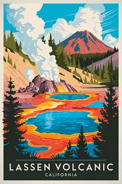 Lassen Vulkanisch, Californië van Poster Art Shop