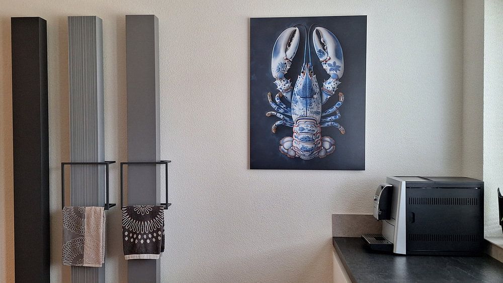 lobster with delft blue coloured armour  by Margriet Hulsker 