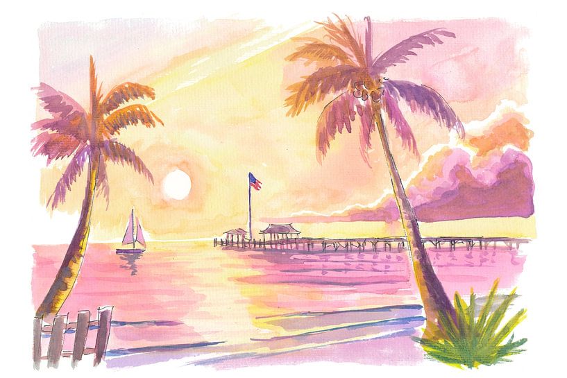 Sundowner Pier in Key West mit Vanilla Sky von Markus Bleichner