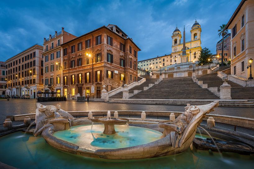 De Spaanse Trappen in Rome, Italië van Michael Abid