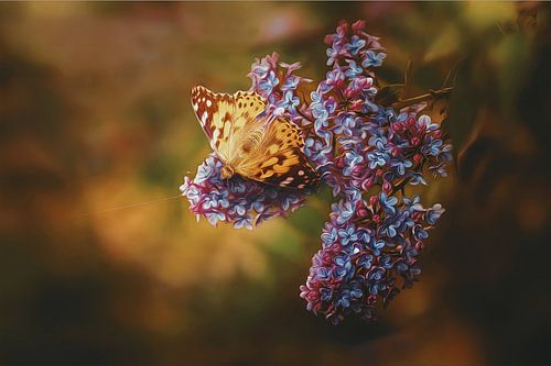 Seringen met vlinder