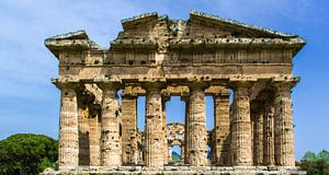 Front von Poseidon-Tempel in Paestum, Italien