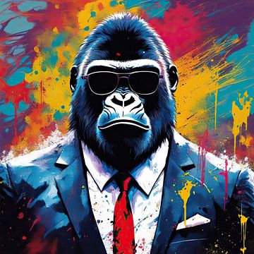 Pop Art Gorilla 02.24 by Blikvanger Schilderijen