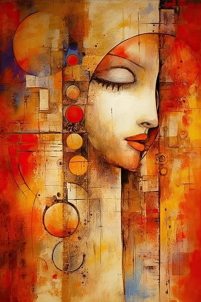 Abstract gezicht van Imagine