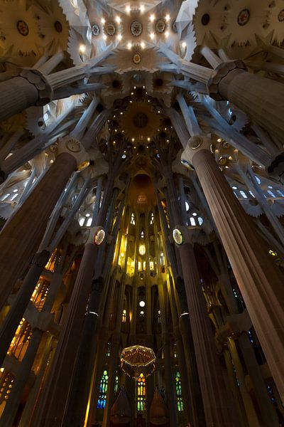 De prachtige binnenkant van de Sagrada Familia by Guido Akster