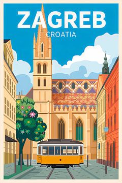 Zagreb, Kroatië. van Poster Art Shop