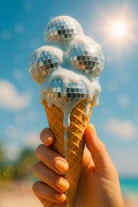 Schmelzendes Sommerfest im Speiseeis