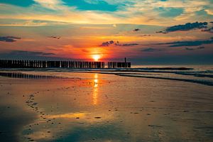 Sunset Westkapelle, Zeeland Niederlande