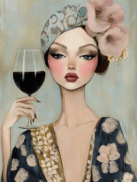 Wine Glass Half Full, Attitude Fully Loaded van Carla Van Iersel