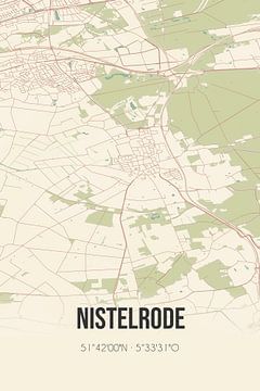 Vintage landkaart van Nistelrode (Noord-Brabant) van MijnStadsPoster