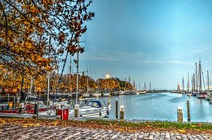 Enkhuizen in het maanlicht