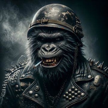 Gorilla Motorrad Rocker von The Incredibly Magical Photo Studio