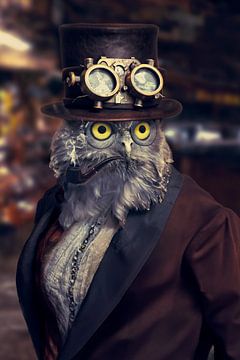 Steampunk owl by Elianne van Turennout