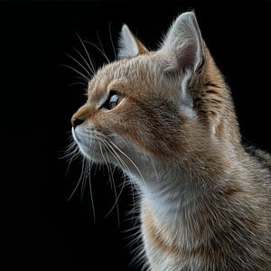 Woenstijn Katze-Sand Katze Porträt