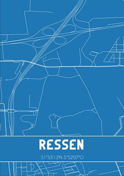 Blueprint | Carte | Ressen (Gueldre) sur Rezona