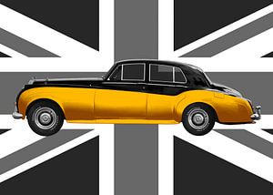 Bentley S2 in gold metallic with Union Jack