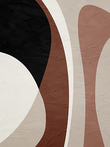Moderne Abstrakte Organische Geometrische Farbkunst