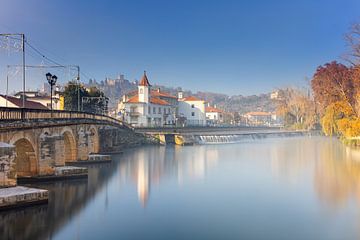 Tomar with morning mist, Portugal