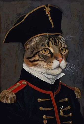 Duitse Rex kat in portret uit Napoleontische tijd