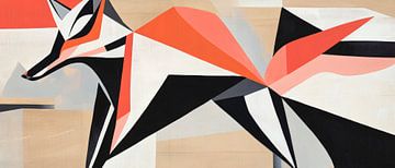 Futuristic fox in geometric shapes by Poster Art Shop