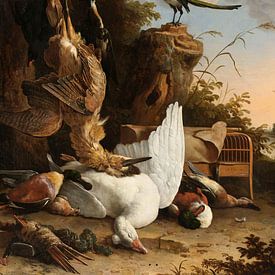 Die kontemplative Elster', Melchior d'Hondecoeter