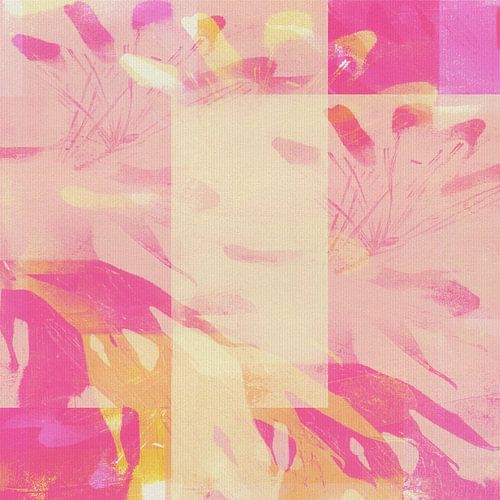 Levendige organische vormen in pastel en neon