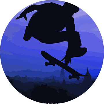 Skateboard Wallart "Het leven is een realiteit om te ervaren" Cadeau Idee van Millennial Prints