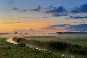 Amerongse Bovenpolder in het ochtendlicht.