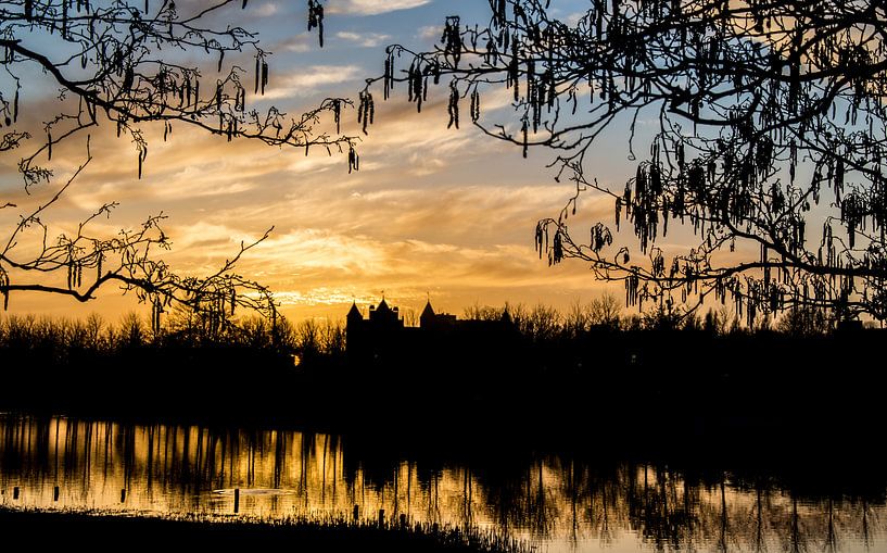 Zonsondergang park Assumburg by Yvonne van der Meij