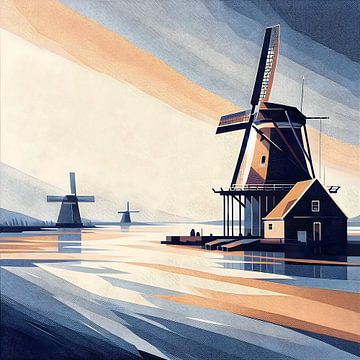 Molen Modern van FoXo Art