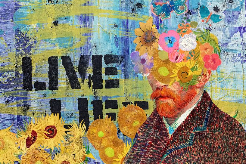 Urban Art Van Gogh Live Life by Moonheart Artworks