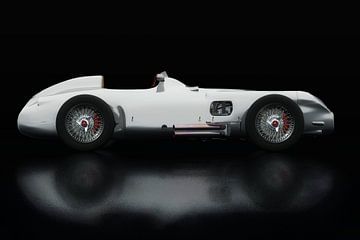 Mercedes W196 Silberpfeil Seitenansicht