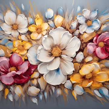Bloemen met goud van Bert Nijholt