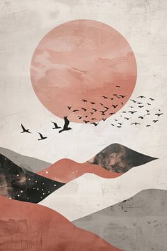 Zonsondergang van Poster Art Shop