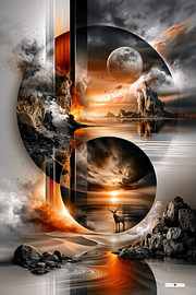 surrealistisch droomlandschap / surreal dreamscape van Gelissen Artworks