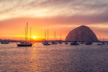 Morro Bay haven zonsondergang van Joseph S Giacalone Photography