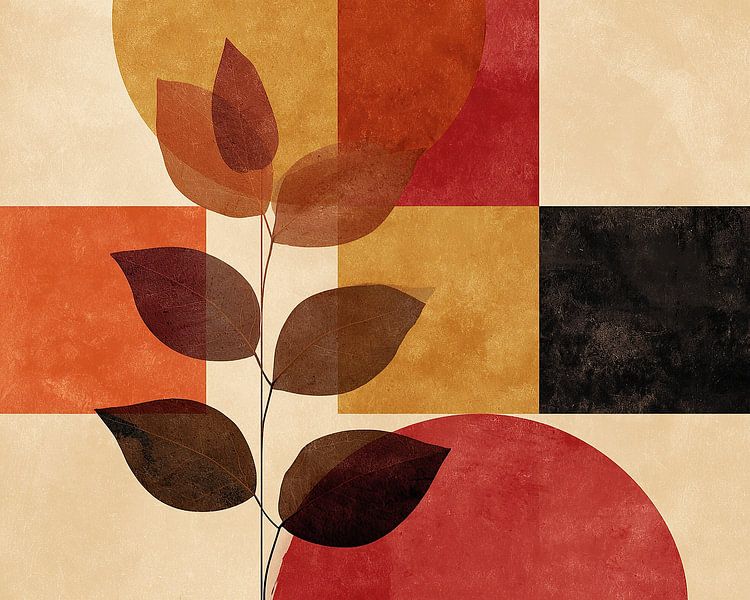 Feuilles audacieuses et harmonie géométrique par La collection ARTEO