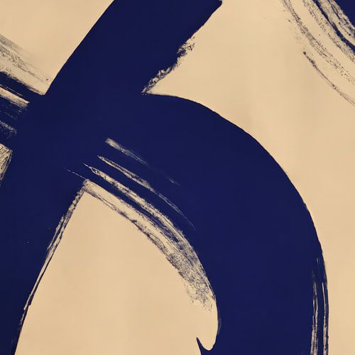 Formes et lignes abstraites modernes en bleu marine