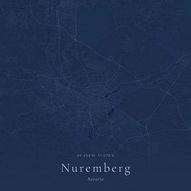 Vintage map of Nuremberg, Germany by Prints of Place
