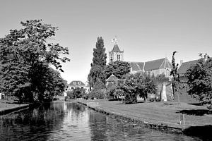 Vianen Utrecht Innere Stadt Schwarz und Weiß