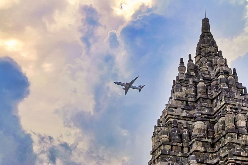 Lion Air over Prambanan by Eduard Lamping