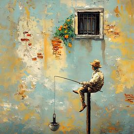 Fishing in Tranquillity: A Moment of Serenity by But First Framing