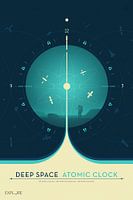 STK204951S-Deep Space Atomic Clock poster, blue version.
