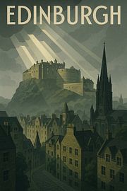 Edinburgh Scotland Castle Skyline by Travel Shop