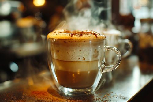 kop koffie of cappuccino drinken