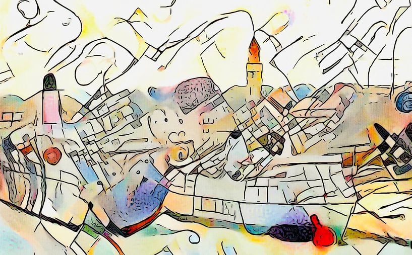 Two ships in the port of Bari by zam art