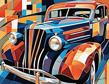 Abstract Art Illustration - Alte Autos 6 von Johanna's Art